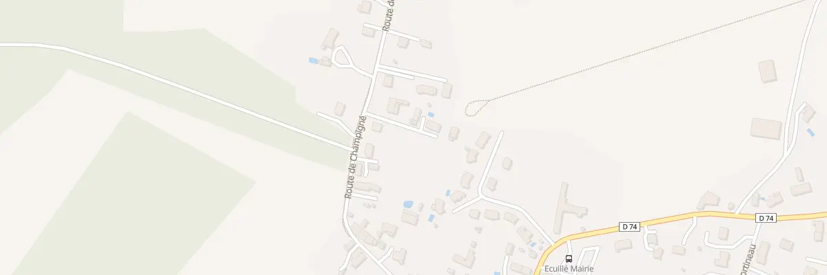 Plan du 6 Rte de Champigné à Écuillé