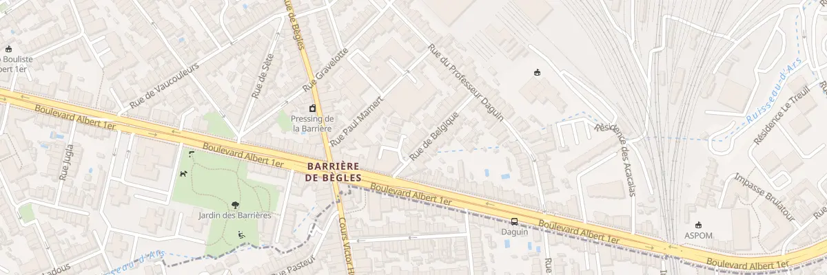 Plan du 7 Rue de Belgique à Bordeaux