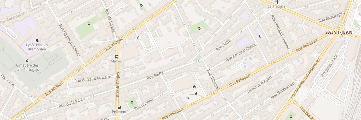 Plan du 91 Rue Fieffe à Bordeaux