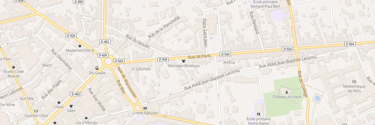 Plan du 36 Rue de Paris à Flers