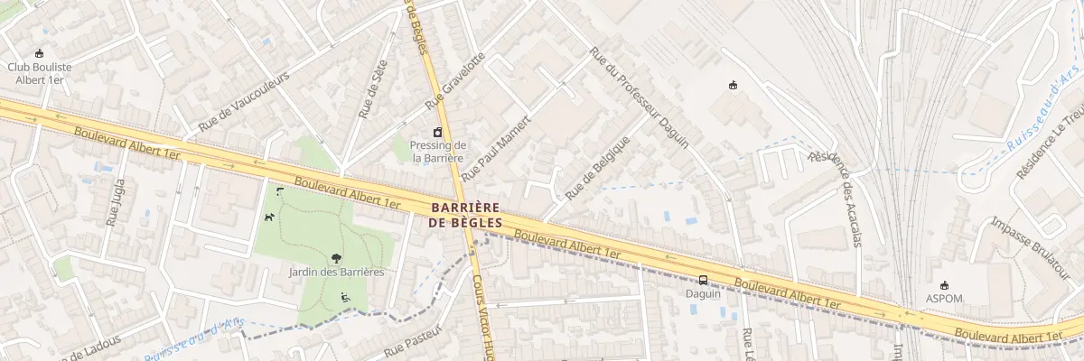 Plan du 1 Rue de Belgique à Bordeaux