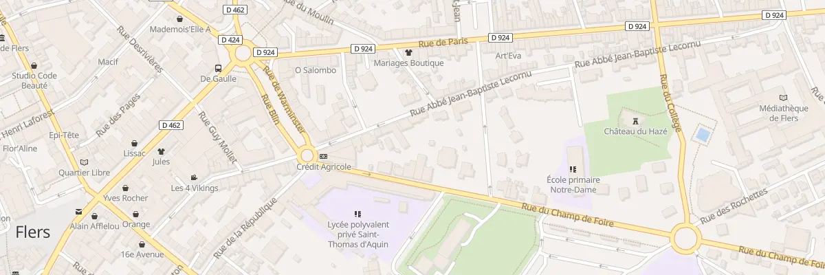 Plan du 68 Rue Abbe J.B Lecornu à Flers