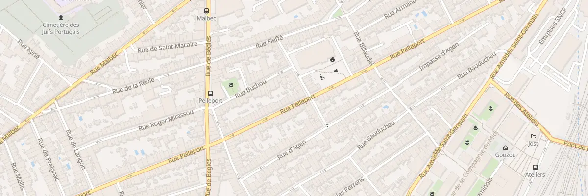 Plan du 115 Rue Pelleport à Bordeaux