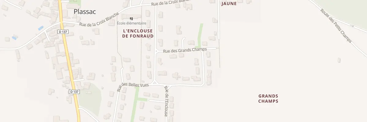 Plan du 3 Rue des Grands Champs à Plassac