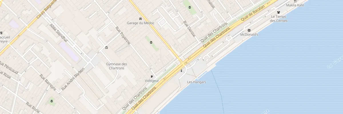 Plan du 2 Crs du Médoc à Bordeaux