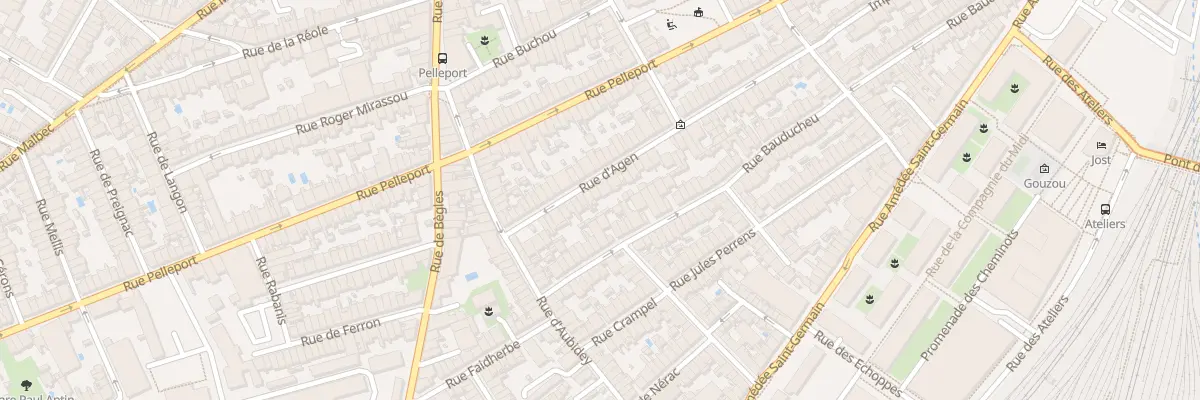 Plan du 25 Rue Agen à Bordeaux