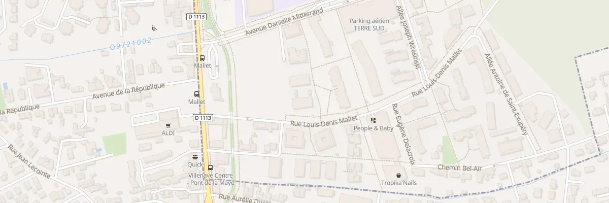 Plan du 11 Rue Louis Denis Mallet à Bègles