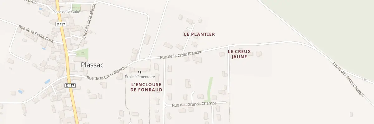 Plan du 28 Rue de la Croix Blanche à Plassac