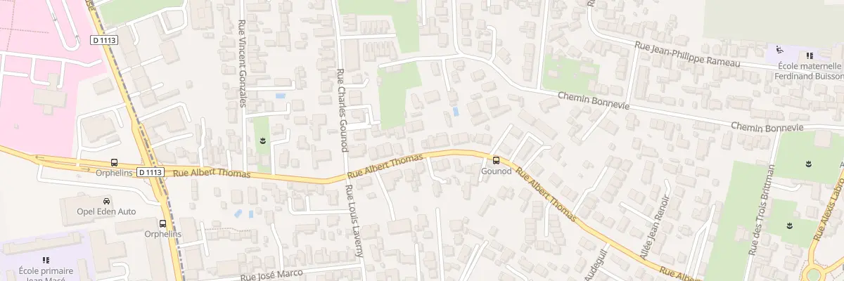 Plan du 75 Rue Albert Thomas à Mérignac