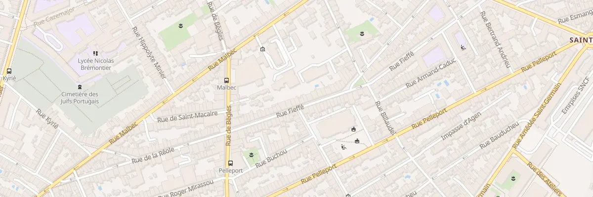 Plan du 107 Rue Fieffe à Bordeaux