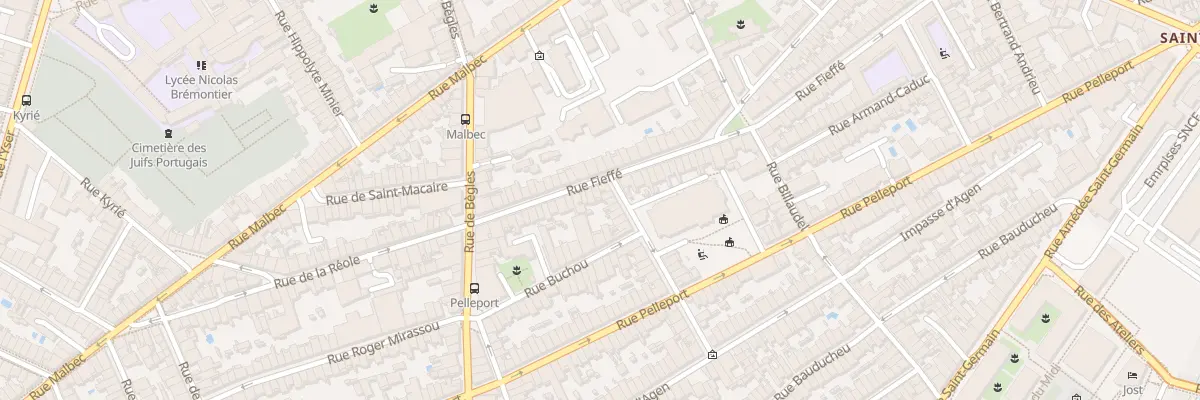 Plan du 122 Rue Fieffe à Bordeaux