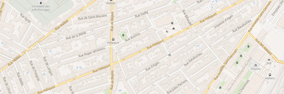 Plan du 129 Rue Pelleport à Bordeaux