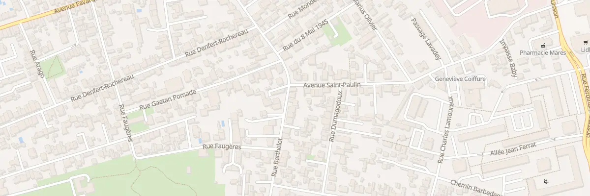 Plan du 108T Rue Berthelot à Bègles