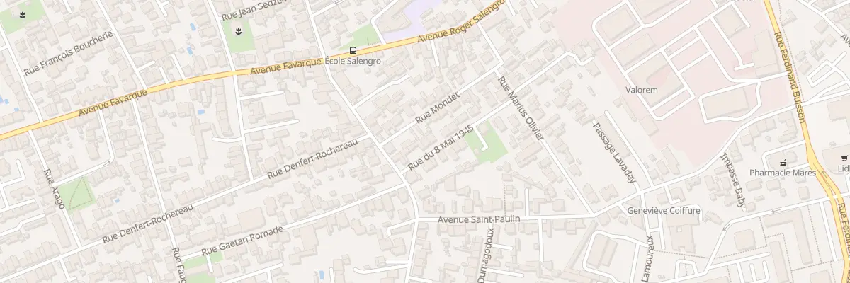 Plan du 8 Rue du Huit Mai 1945 à Bègles