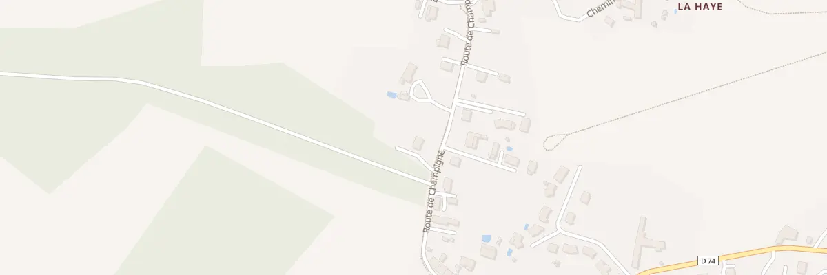Plan du 1 Rte de Champigné à Écuillé