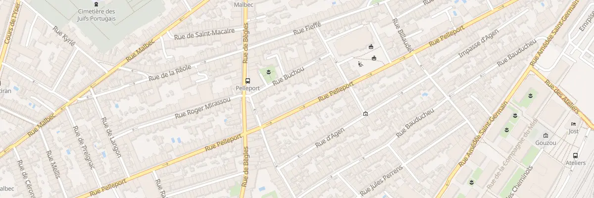 Plan du 135 Rue Pelleport à Bordeaux