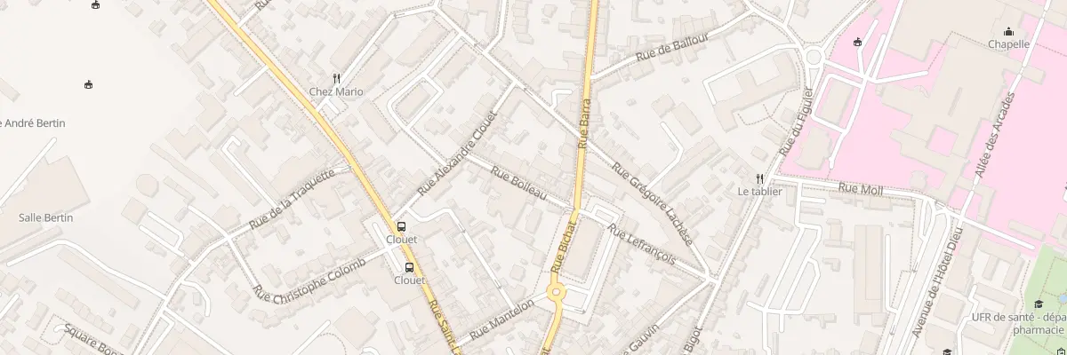Plan du 8 Rue Boileau à Angers