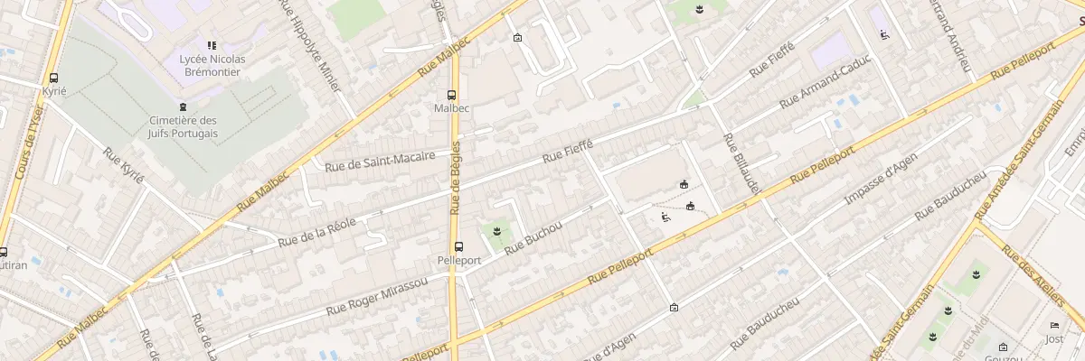 Plan du 132 Rue Fieffe à Bordeaux
