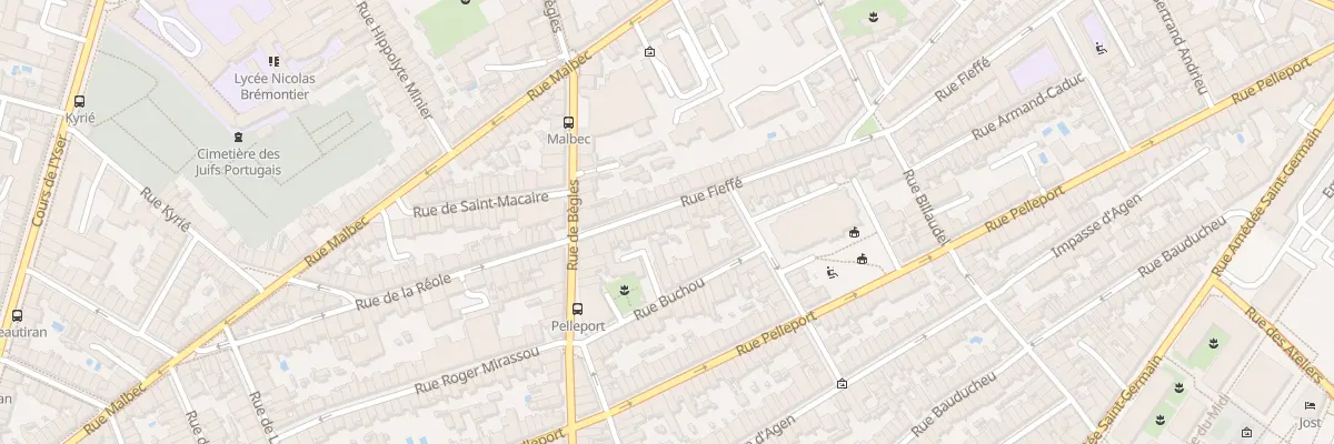 Plan du 134 Rue Fieffe à Bordeaux