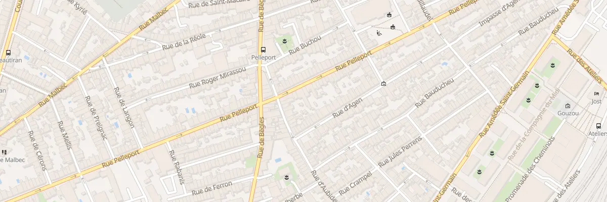 Plan du 162 Rue Pelleport à Bordeaux