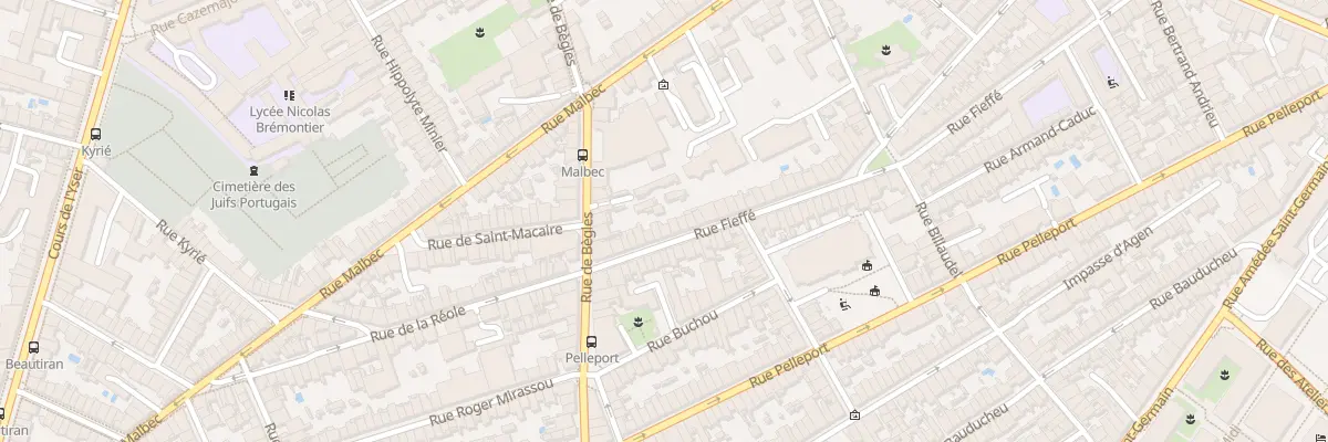 Plan du 121 Rue Fieffe à Bordeaux