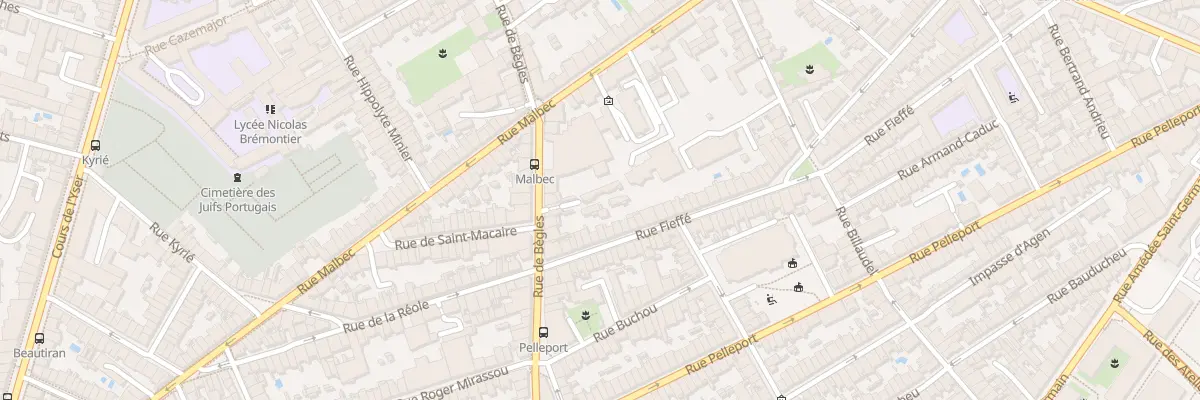 Plan du 160 Rue de Bègles à Bordeaux