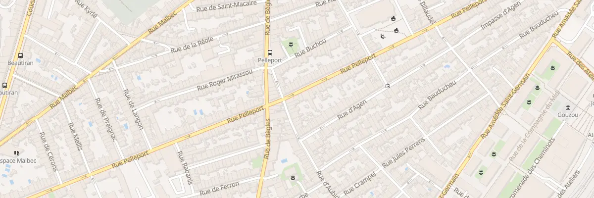 Plan du 168 Rue Pelleport à Bordeaux