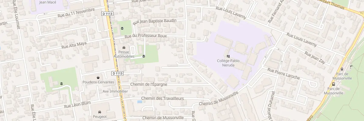 Plan du 13 Rue Danielle Casanova à Bègles