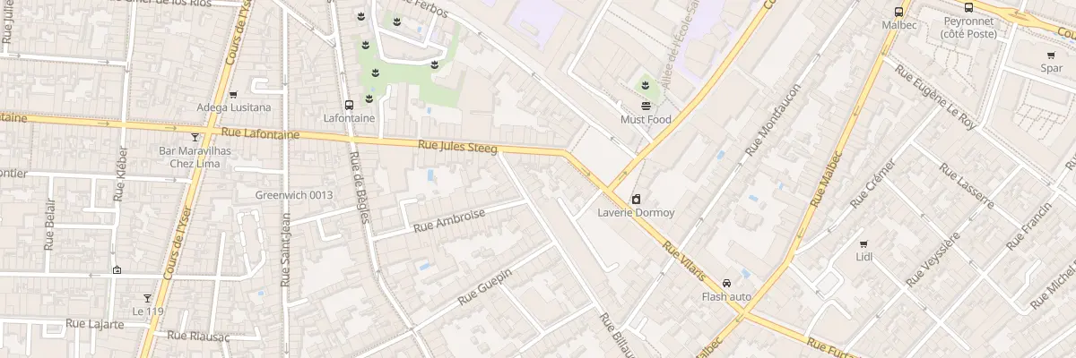 Plan du 8 Rue Billaudel à Bordeaux