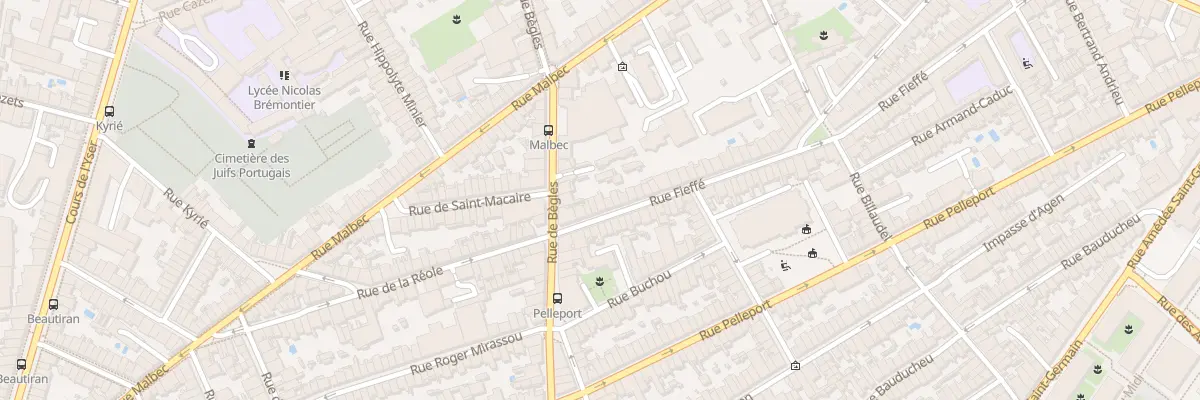 Plan du 125 Rue Fieffe à Bordeaux