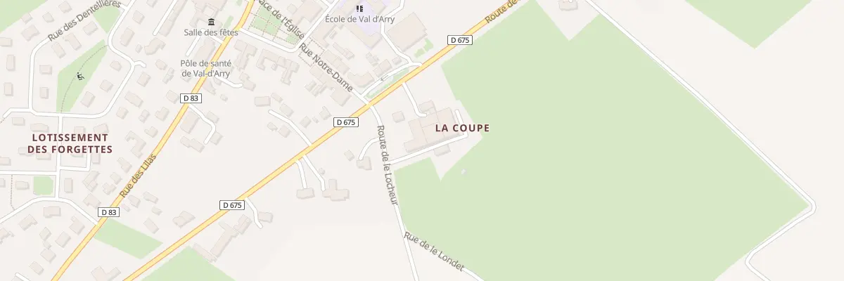 Plan du 3 Rte de le Locheur Noyers Bocag à Val d’Arry