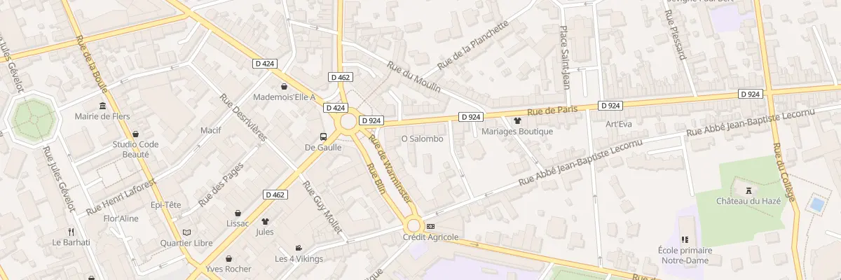 Plan du 14 Rue de Paris à Flers
