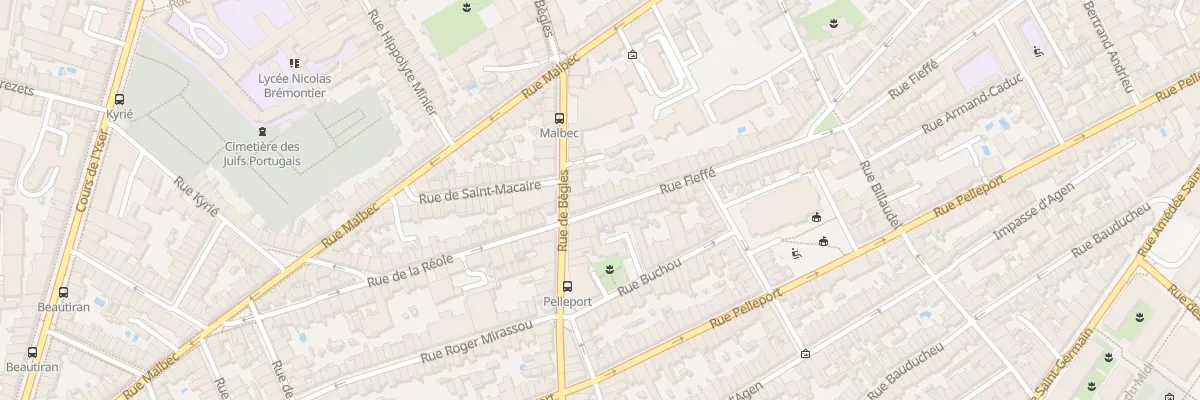 Plan du 129 Rue Fieffe à Bordeaux