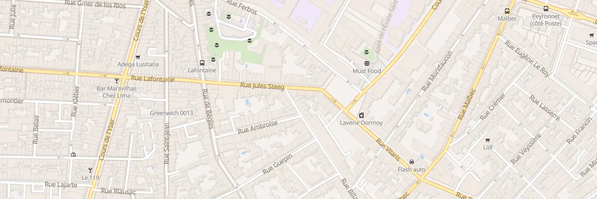 Plan du 4 Rue Billaudel à Bordeaux