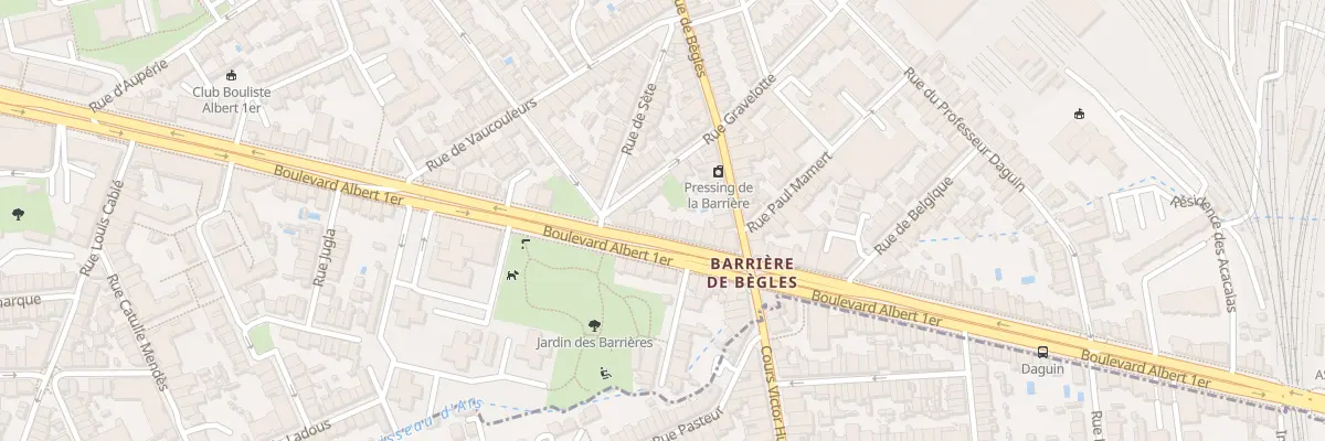 Plan du 90 Bd Albert 1er à Bordeaux