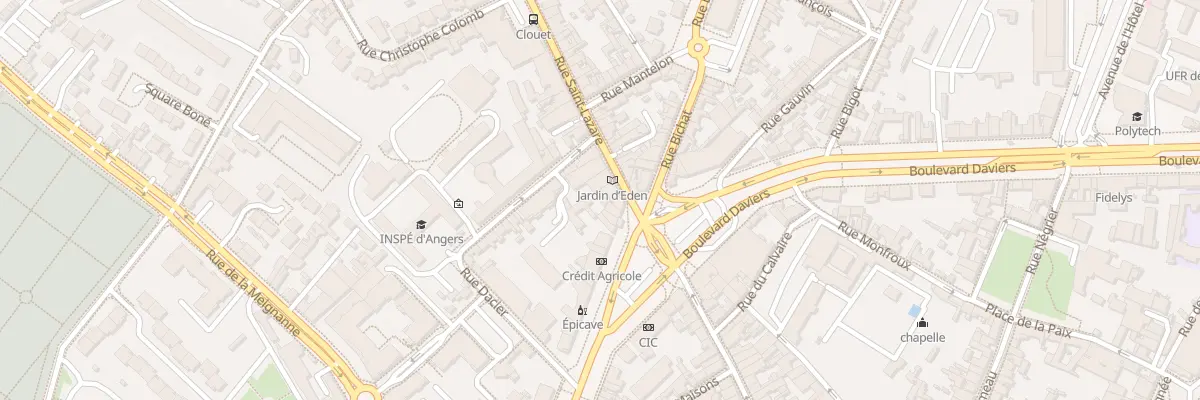 Plan du 1 Rue Saint-Lazare à Angers