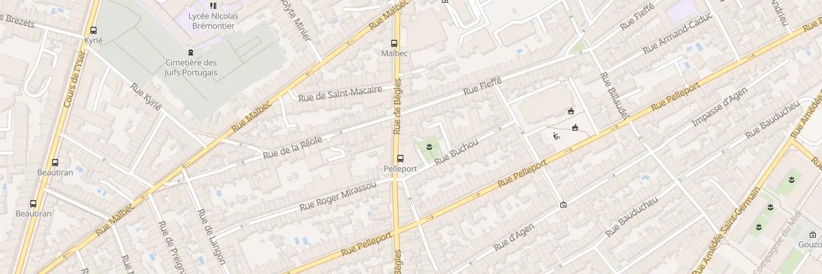 Plan du 174 Rue de Bègles à Bordeaux