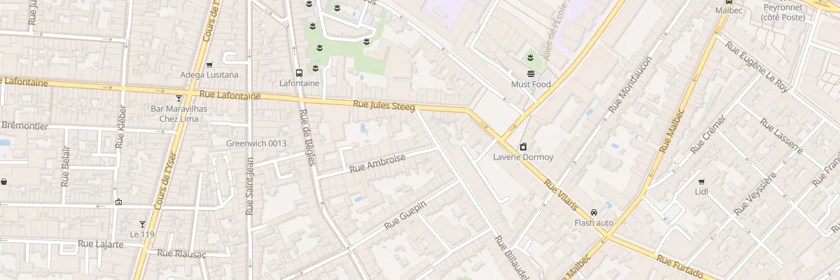 Plan du 9 Rue Billaudel à Bordeaux