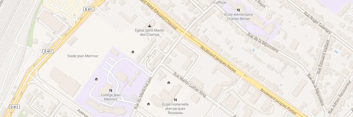 Plan du 1B Rue Martin Luther King à Angers