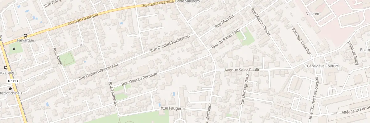 Plan du 13 Rue Gaetan Pomade à Bègles