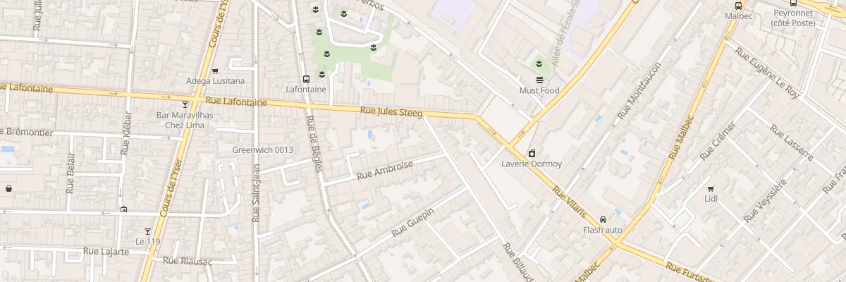 Plan du 7 Rue Billaudel à Bordeaux