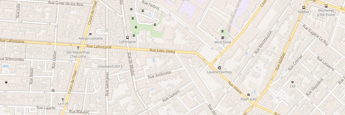 Plan du 3 Rue Billaudel à Bordeaux