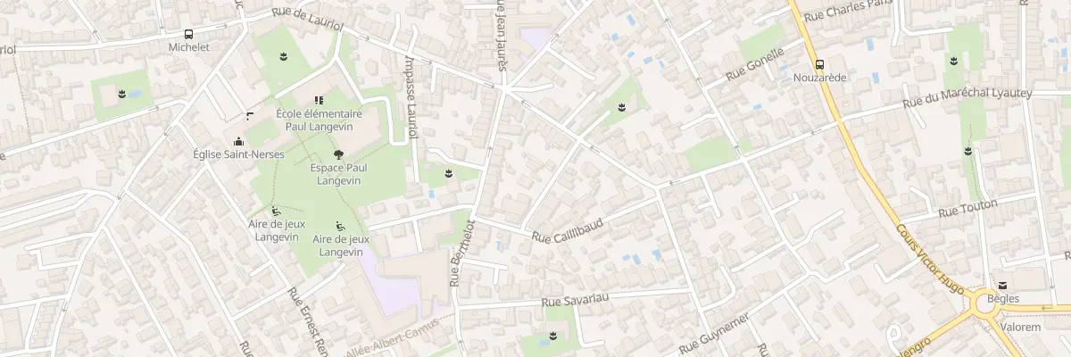 Plan du 10 Rue Berthelot à Bègles