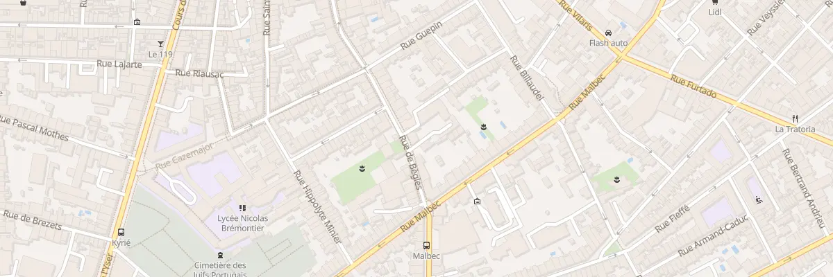 Plan du 128 Rue de Bègles à Bordeaux