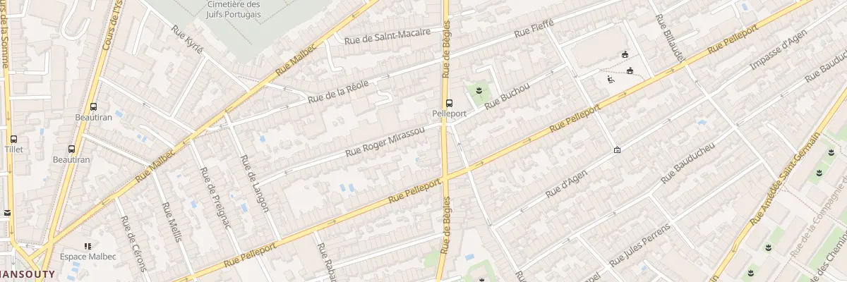 Plan du 8 Rue Roger Mirassou à Bordeaux