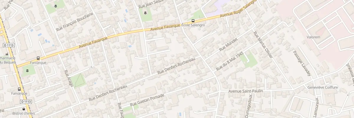 Plan du 11 Rue Denfert-Rochereau à Bègles