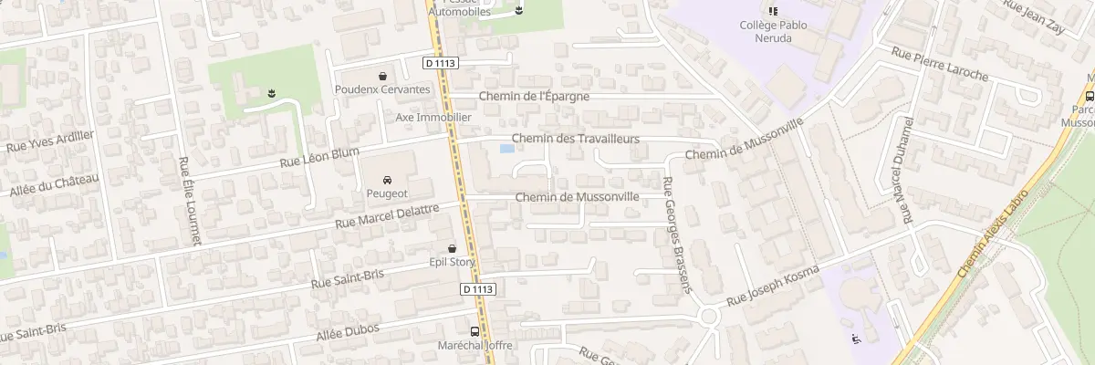 Plan du 422 Rte de Toulouse à Bègles