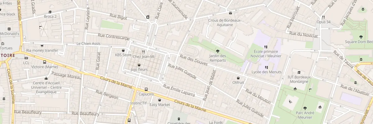 Plan du 11 Rue des Douves à Bordeaux