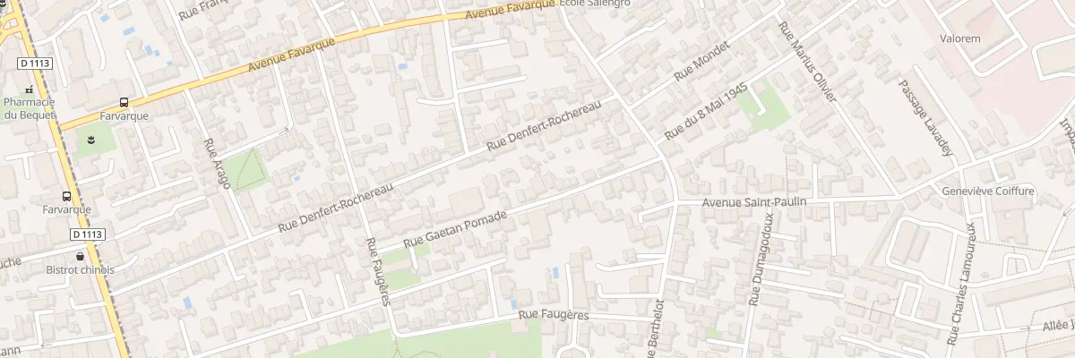 Plan du 23 Rue Gaetan Pomade à Bègles