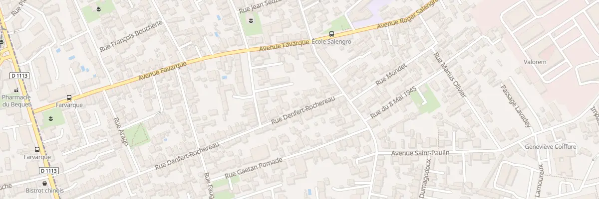 Plan du 13 Rue Denfert-Rochereau à Bègles